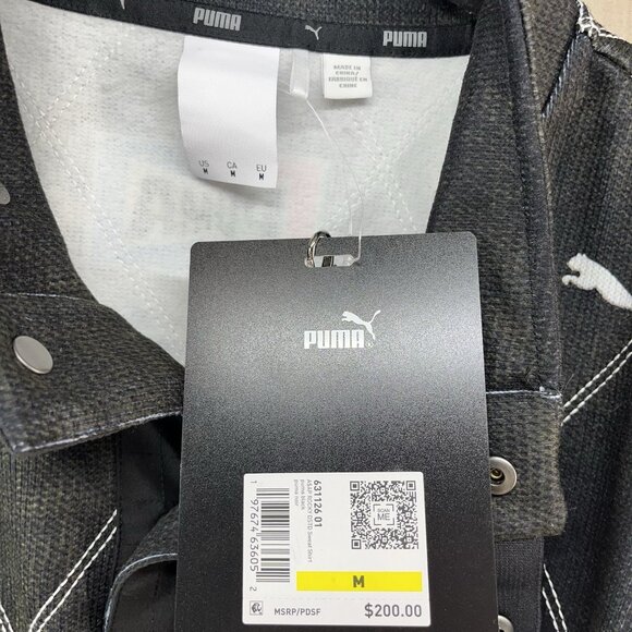 Puma x A$AP Rocky DTSD Quilt Sweatshirt Men's Size Medium Black 631126-01 - Picture 7 of 9